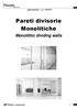 Pareti divisorie Monolitiche