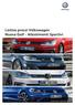 Volkswagen. Listino prezzi Volkswagen Nuova Golf - Allestimenti Sportivi