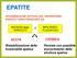 EPATITE CRONICA ACUTA. Persiste con possibile sovvertimento della struttura epatica. Ristabilizzazione della funzionalità epatica