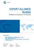EXPORT ALLIANCE RUSSIA Piattaforma di Espansione Commerciale