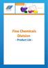Fine Chemicals Division - Product List -