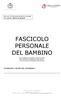 FASCICOLO PERSONALE DEL BAMBINO