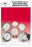 MANOMETRI INOX STAINLESS STEEL PRESSURE GAUGES