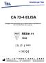 CA 72-4 ELISA. Dosaggio immunoenzimatico per la determinazione quantitativa di CA 72 4 (TAG-72) in siero e plasma. 12x8