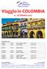 Viaggio in COLOMBIA 6-16 Ottobre 2017