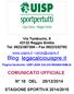 COMUNICATO UFFICIALE