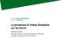 La presenza di Intesa Sanpaolo sul territorio. Alberto Cester Direttore Area Imprese Padova e Rovigo Cassa di Risparmio del Veneto