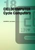 CICLOCOMPUTER Cycle Computers. CICLOCOMPUTER Cycle Computers