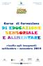 Corso di formazione DI EDUCAZIONE SENSORIALE E ALIMENTARE