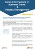 Corso di formazione in Business Travel & Mobility Management