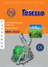 Tosello MOD. GOLD C A T A L O G O POLVERIZZATORI PORTATI. Portable Sprayers. dal