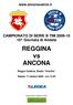 CAMPIONATO DI SERIE B TIM ^ Giornata di Andata REGGINA vs ANCONA Reggio Calabria, Stadio Granillo