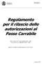 Regolamento per il rilascio delle autorizzazioni al Passo Carrabile