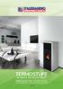 TERMOSTUFE AD ARIA E AD ACQUA CALDA WARM AIR AND HYDRO THERMO STOVES ALTA EFFICIENZA 92% - 97% / HIGH EFFICIENCY