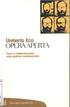 Umberto Eco OPERA APERTA. Forma e indeterminazione nelle poetiche contemporanee