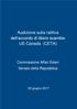 Audizione sulla ratifica dell accordo di libero scambio UE-Canada (CETA) Commissione Affari Esteri Senato della Repubblica