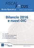 BILANCIO 2016 E NUOVI OIC. Con la collaborazione di Lucia Recchioni