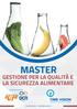 MASTER GESTIONE PER LA QUALITÀ E LA SICUREZZA ALIMENTARE