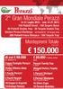 Gran Mondiale Perazzi. Montepremi Totale. di cui money prize