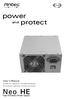 Neo HE. power and protect. User s Manual. High Efficiency Power Supply