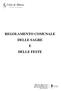 REGOLAMENTO COMUNALE DELLE SAGRE E DELLE FESTE