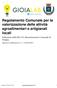 Regolamento Comunale per la valorizzazione delle attività agroalimentari e artigianali locali