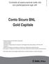 Conto Sicuro BNL Gold Capitale