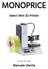 MONOPRICE. Select Mini 3D Printer. Manuale Utente P/N 15365, 21872, 24166