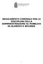 REGOLAMENTO COMUNALE PER LA DISCIPLINA DELLA SOMMINISTRAZIONE AL PUBBLICO DI ALIMENTI E BEVANDE