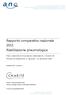 Rapporto comparativo nazionale 2015 Riabilitazione pneumologica