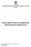 REGOLAMENTO PER LA FORMAZIONE PROFESSIONALE PERMANENTE