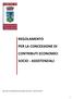 REGOLAMENTO PER LA CONCESSIONE DI CONTRIBUTI ECONOMICI SOCIO - ASSISTENZIALI