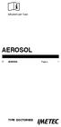 Istruzioni per l uso AEROSOL. AEROSOL Pagina 1 TYPE DOCTORNEB