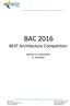 BAC 2016 BEST Architecture Competition