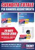 SVENDITA TOTALE TASSO ZERO 20 RATE PER RINNOVO ASSORTIMENTO TAN E TAEG 0%