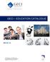 GECI EDUCATION CATALOGUE