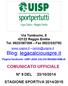 COMUNICATO UFFICIALE