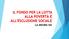 IL FONDO PER LA LOTTA ALLA POVERTÀ E ALL'ESCLUSIONE SOCIALE LA MISURA SIA