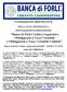 CONDIZIONI DEFINITIVE. Banca di Forlì Credito Cooperativo Obbligazioni a Tasso Variabile e Obbligazioni a Tasso Variabile Callable.