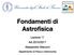 Fondamenti di Astrofisica