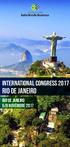 INTERNATIONAL CONGRESS 2017 RIO DE JANEIRO