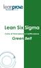 Lean Six Sigma. Corso di Formazione e Certificazione. Green Belt