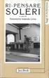 RI-PENSARE SOLERI. a cura di Antonietta Iolanda Lima. di fronte e attraverso. JacaBook
