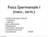 Fisica Sperimentale I (mecc., term.)