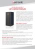 UPS PER APPLICAZIONI IT UPS SERIE RODIUM