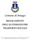 Comune di Binago REGOLAMENTO DELL AUTOMEZZO PER TRASPORTO SOCIALE