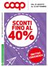 40% SCONTI FINO AL. dal 31 agosto al 13 settembre coop alleanza 3.0  stampato su carta premiata con etichetta ambientale