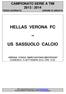 HELLAS VERONA FC US SASSUOLO CALCIO