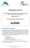 PROGRAMMA Programma Approvata dalla AG 2014_01_10 RETE ALPINA DELLE AREE PROTETTE ALPARC
