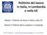 Politiche del lavoro in Italia, in Lombardia e nella UE